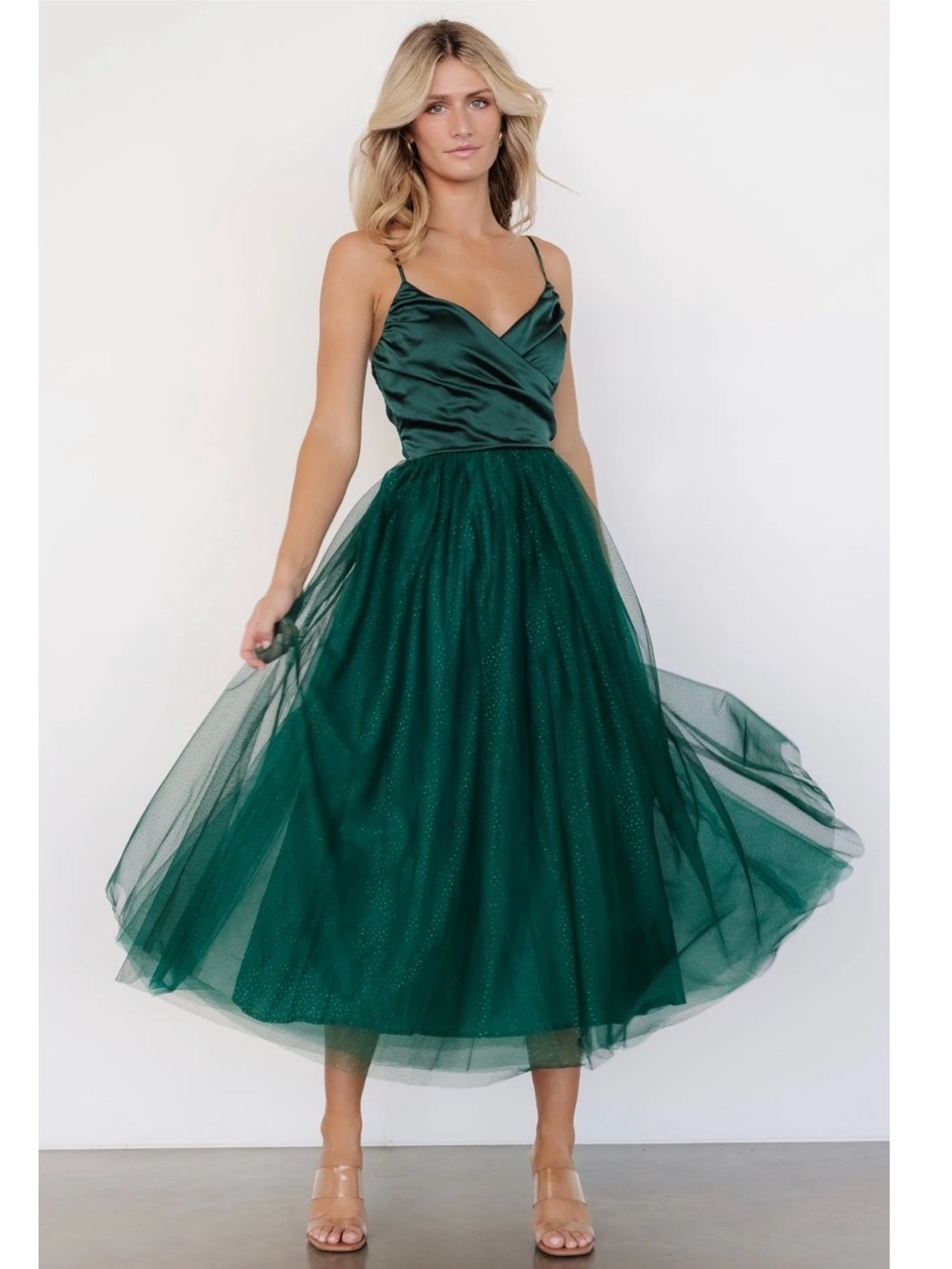 Baltic Born Emerald Green Sparkle Tulle Party Dress - Picture 6 of 6